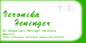 veronika heninger business card